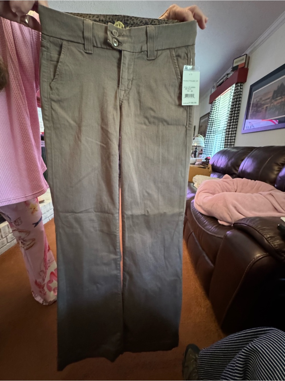 Women’s Rich and Skinny Flat-Front Chino Pants in Olive Green